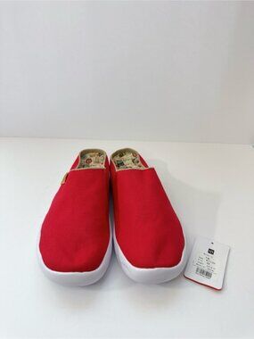 Men’s Size 10 UIN Red Mule Slip-On Shoes Men Canvas Casual Travel Flats